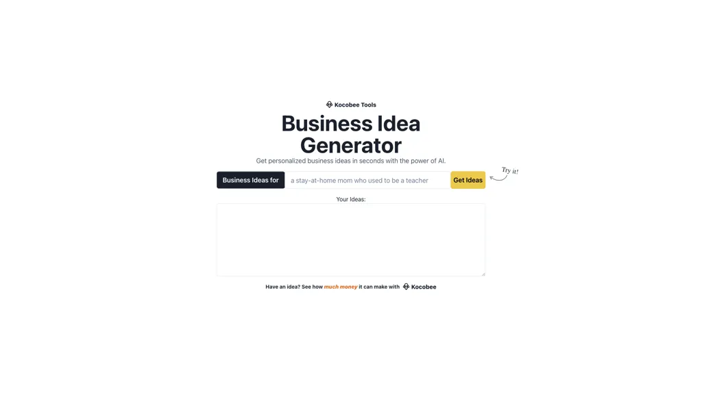 Business Idea Generator 官网截图