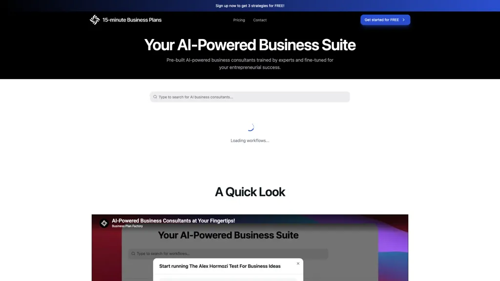 Business Plan Factory 官网截图