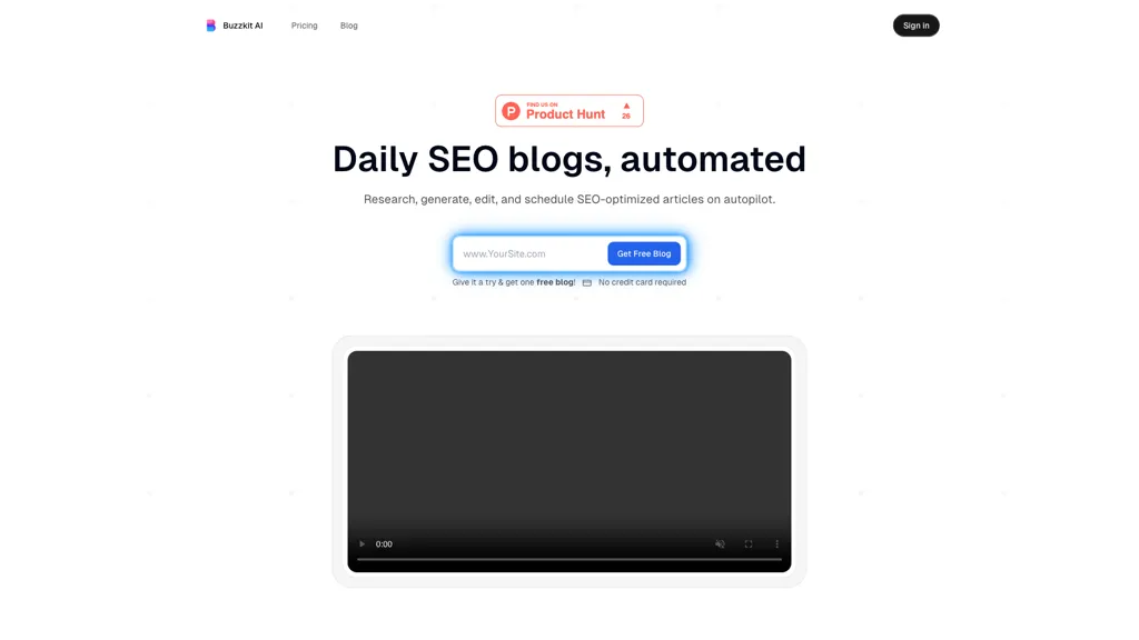 Buzzkit.ai (Beta) 官网截图