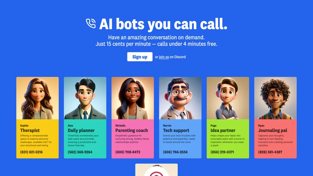 Call an AI 官网截图
