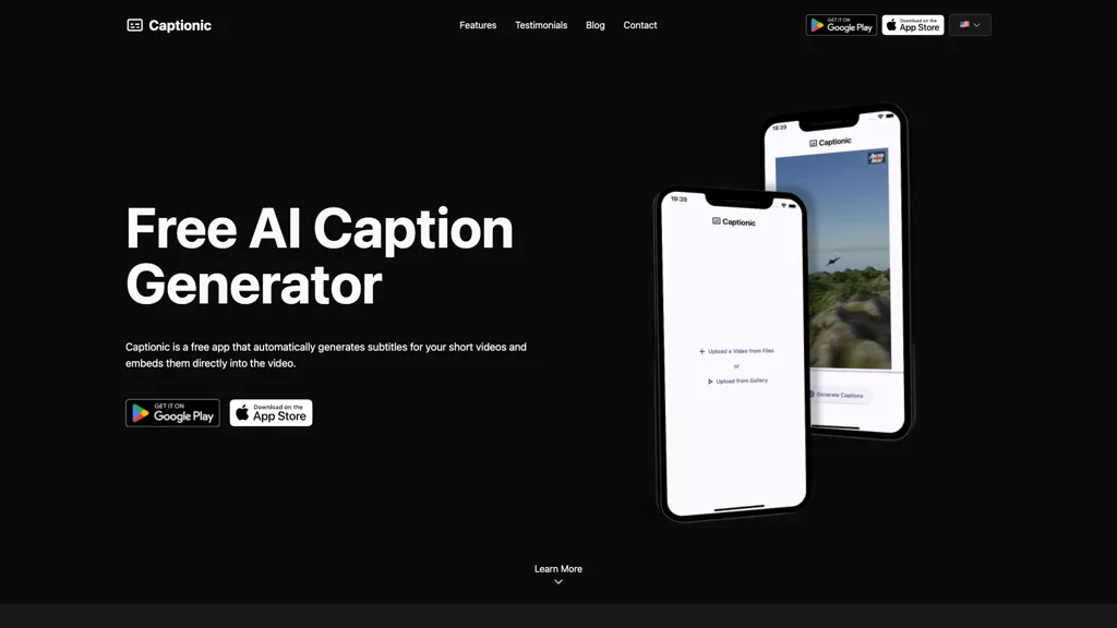 Captionic 官网截图