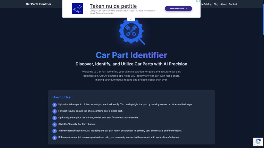 Car Part Identifier 官网截图