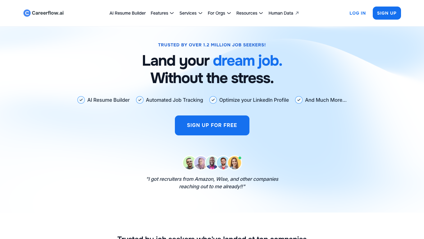 Careerflow.ai 官网截图