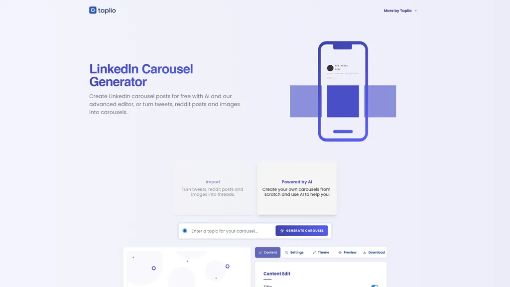 Carousel 官网截图