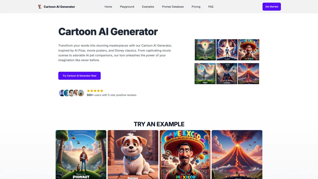 Cartoon AI Generator 官网截图