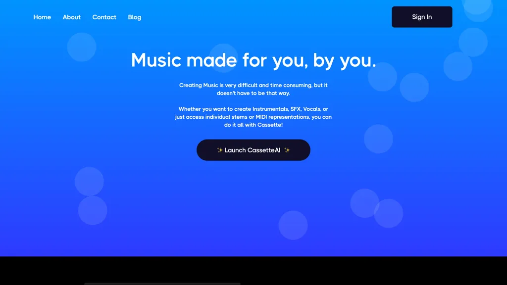 CassetteAI 官网截图