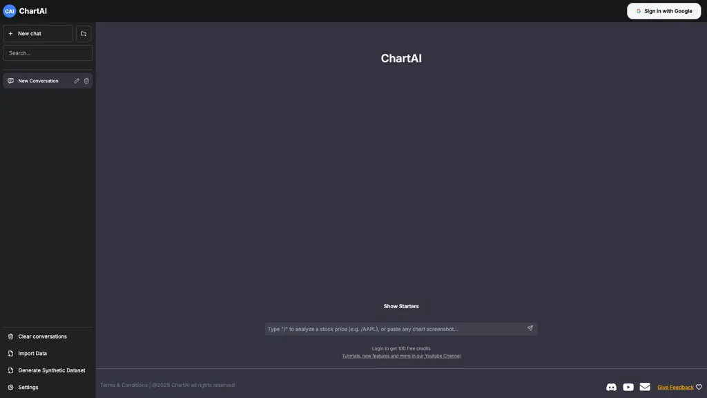 ChartAI 官网截图