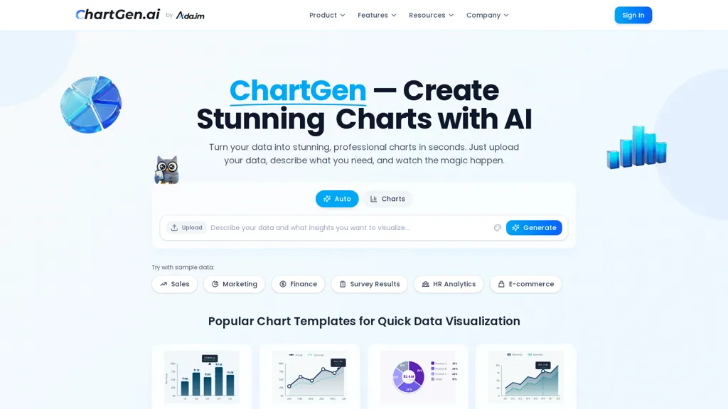 ChartGen.ai 官网截图