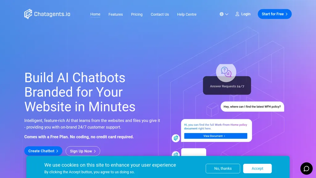 Chat Agents 官网截图