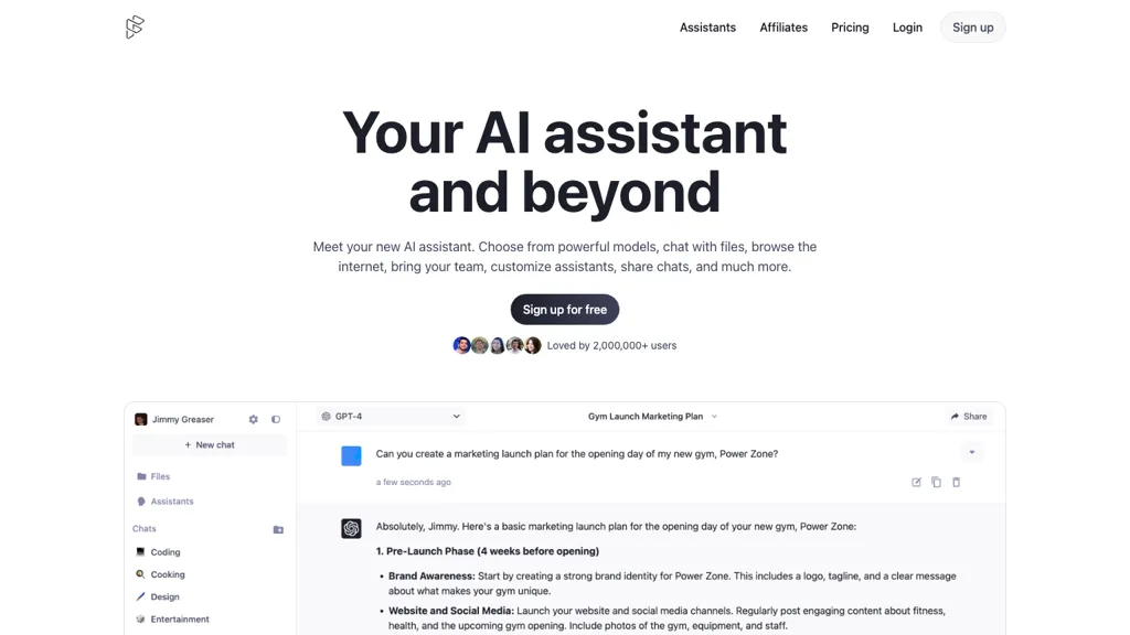 Chat Forefront AI 官网截图