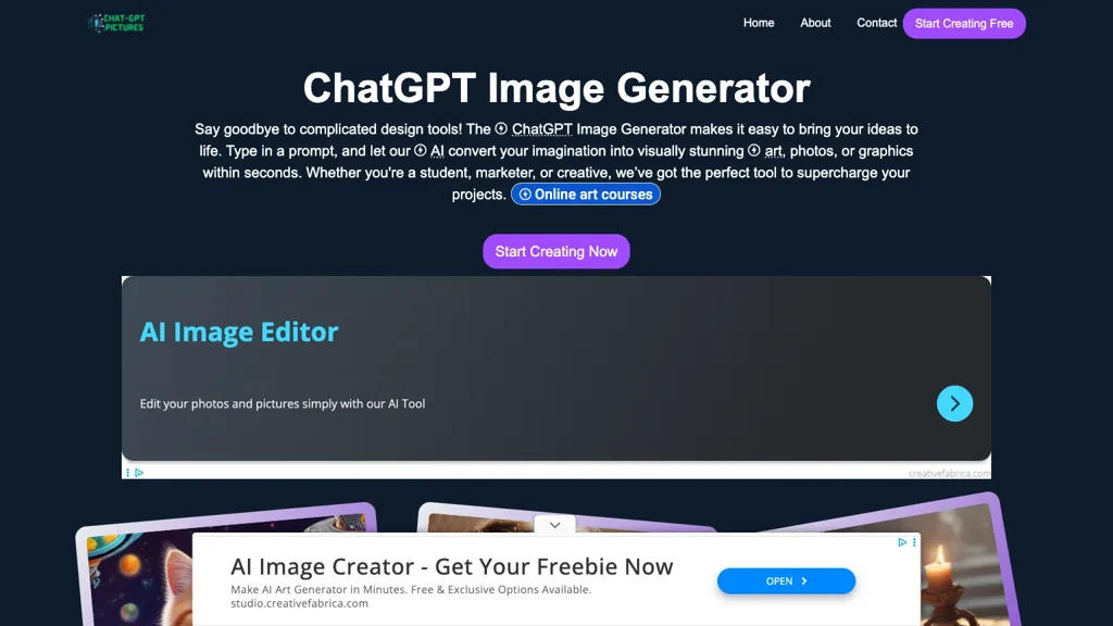 Chat-GPT Pictures 官网截图