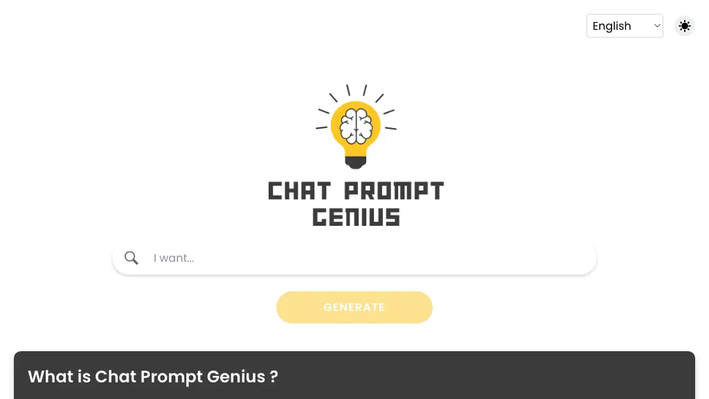 Chat Prompt Genius 工具截图