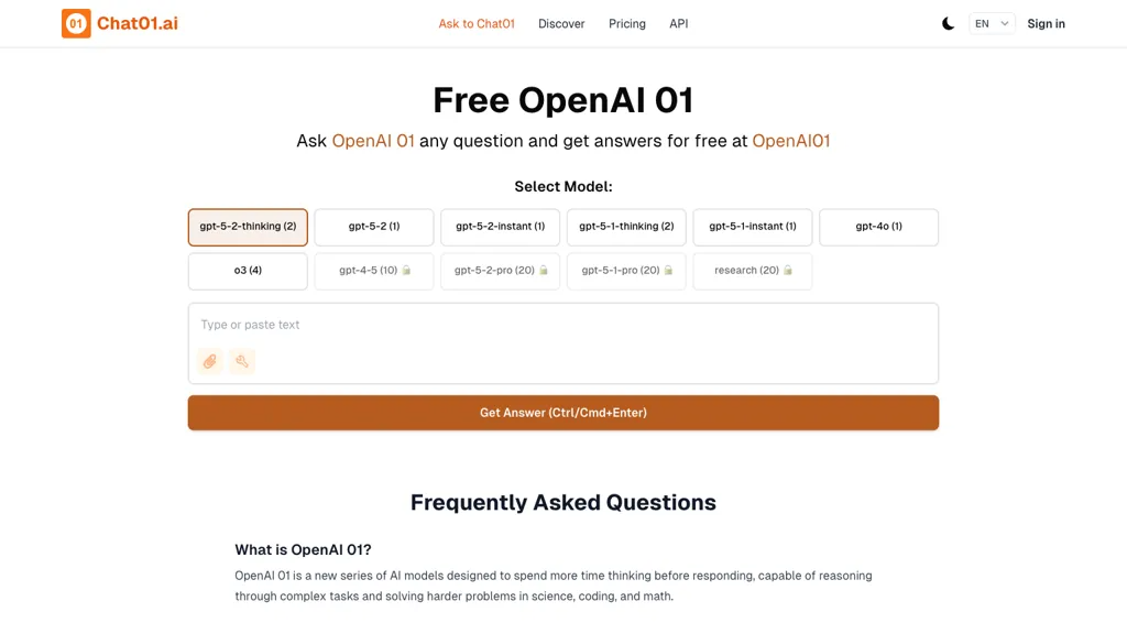 Chat01.ai 工具截图