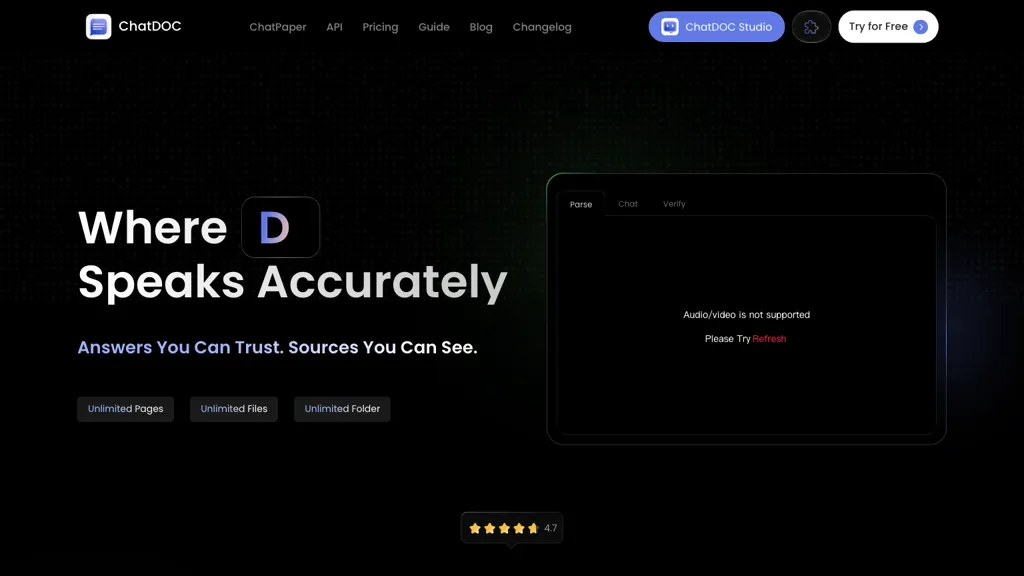 Chatdoc 官网截图