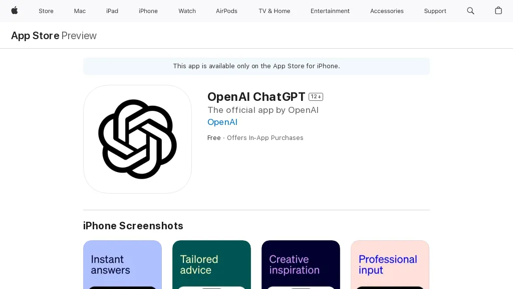 ChatGPT APP 工具截图