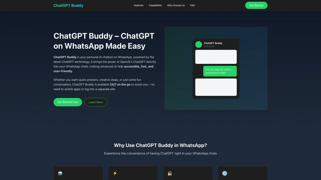 ChatGPT Buddy 官网截图