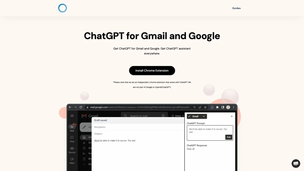 ChatGPT Everywhere 官网截图