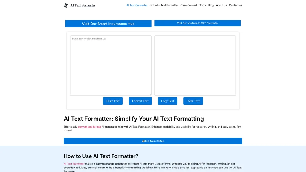 ChatGPT Text Formatter 官网截图