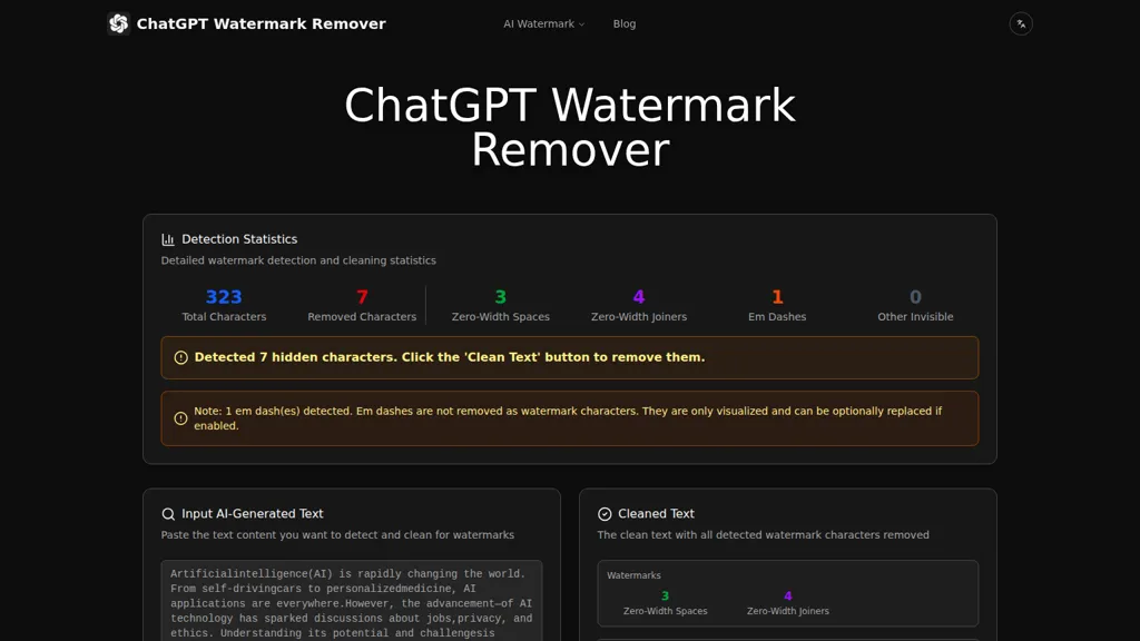 ChatGPT Watermark Remover 工具截图
