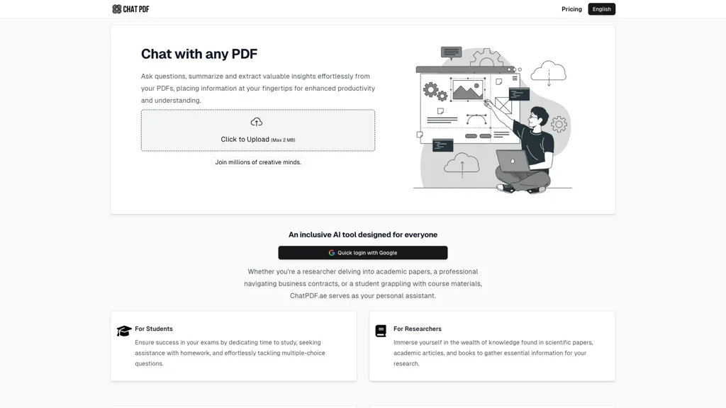 Chatpdf.ae 官网截图
