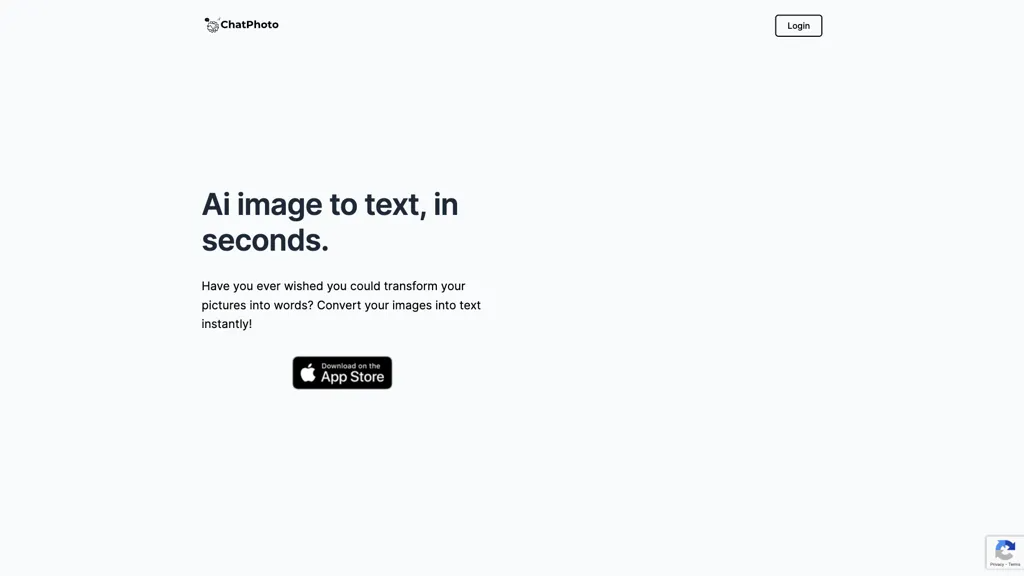 ChatPhoto: Ai Image To Text 官网截图
