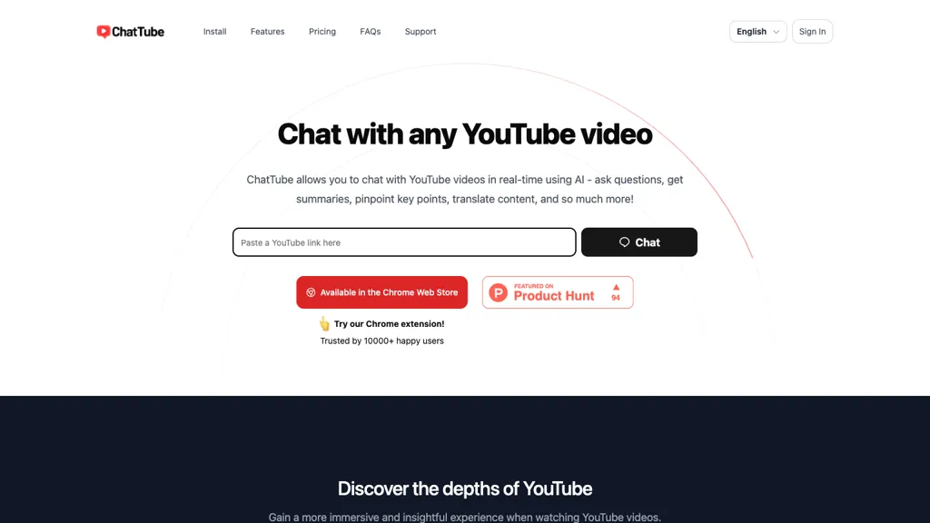 ChatTube 官网截图