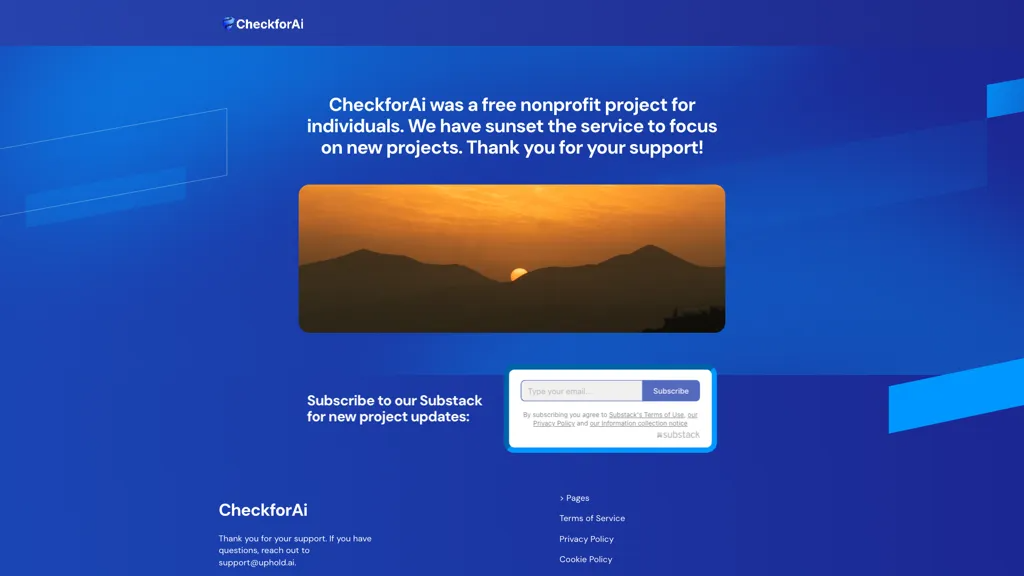 CheckforAi 官网截图
