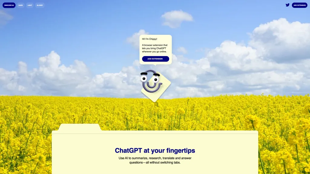 ChippyAI 官网截图
