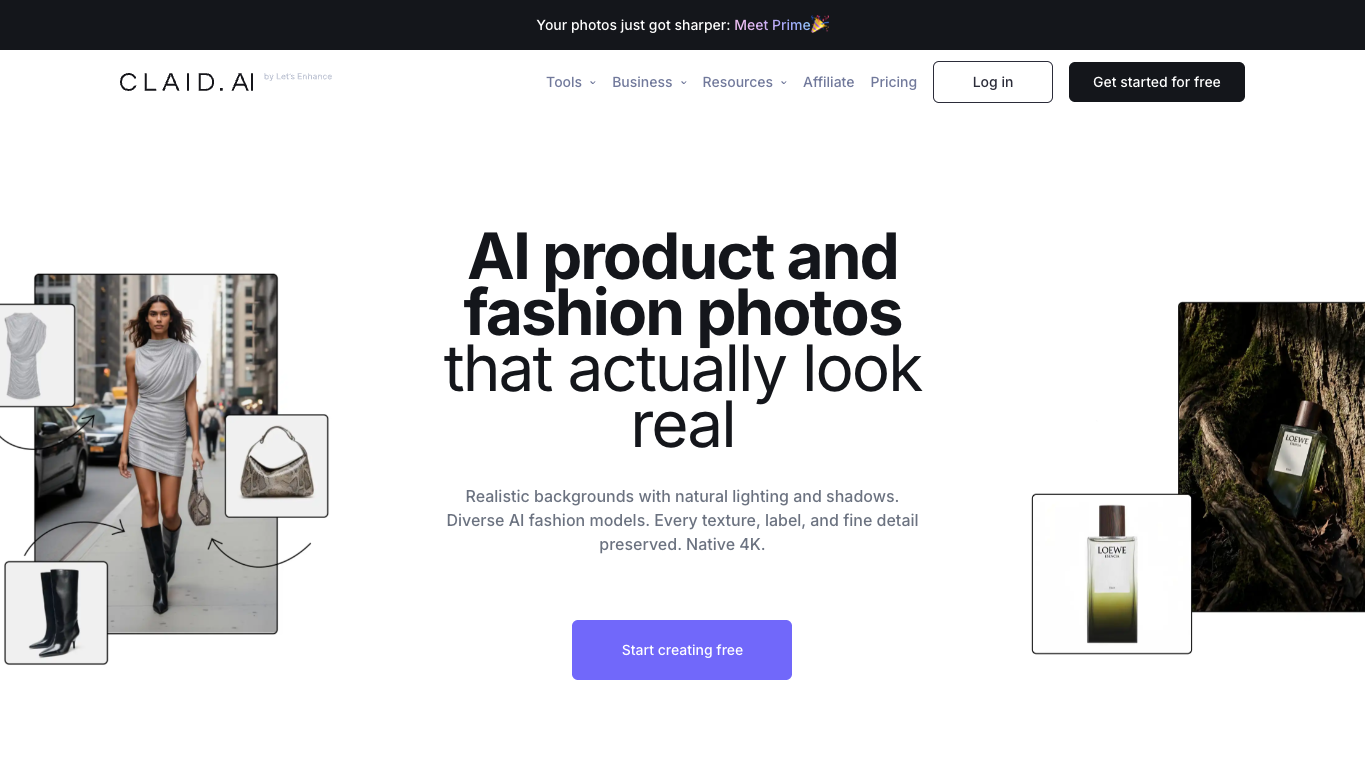 Claid.ai 官网截图