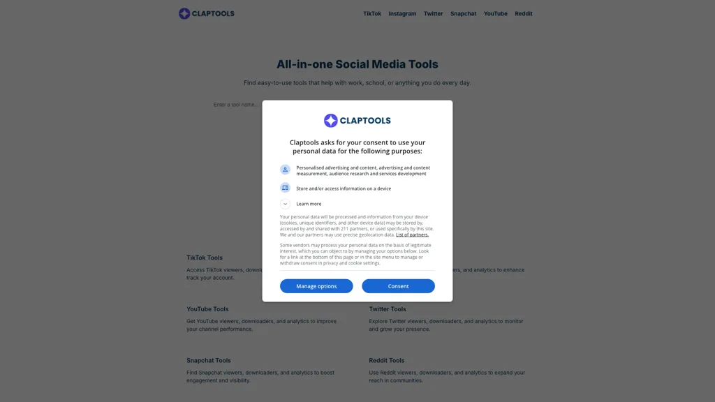 Claptools 官网截图