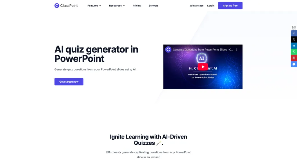 ClassPoint AI 官网截图