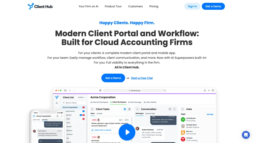 Client Hub 官网截图