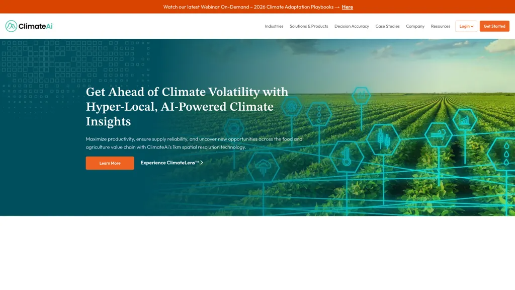 Climate Ai 官网截图