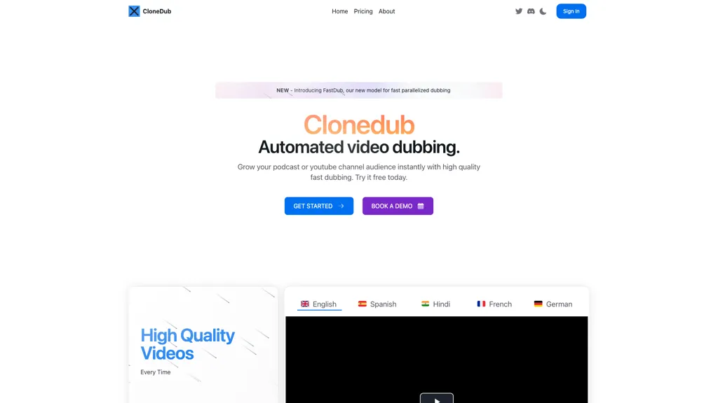 CloneDub 官网截图