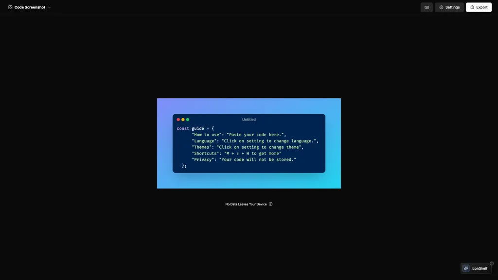 Code Screenshot 官网截图
