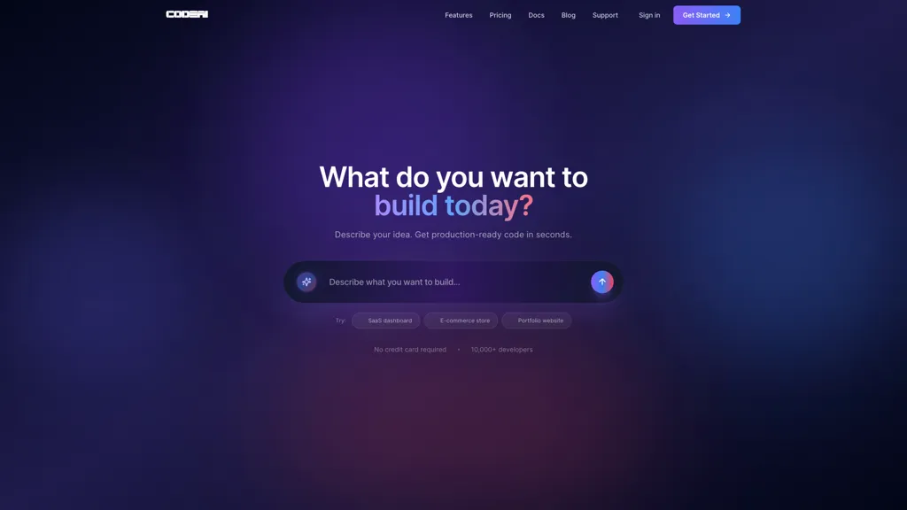 CodeAI 官网截图