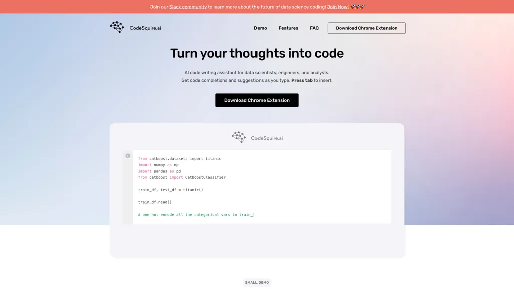 CodeSquire 官网截图