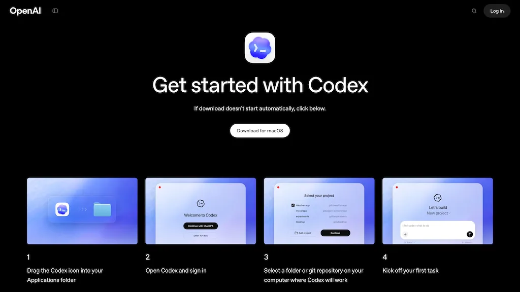 OpenAI Codex App 官网截图
