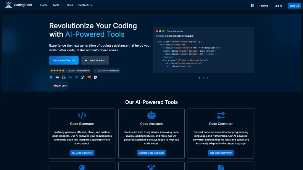 CodingFleet 官网截图