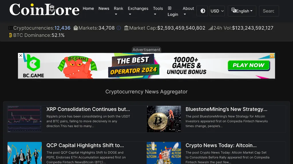 CoinLore 工具截图