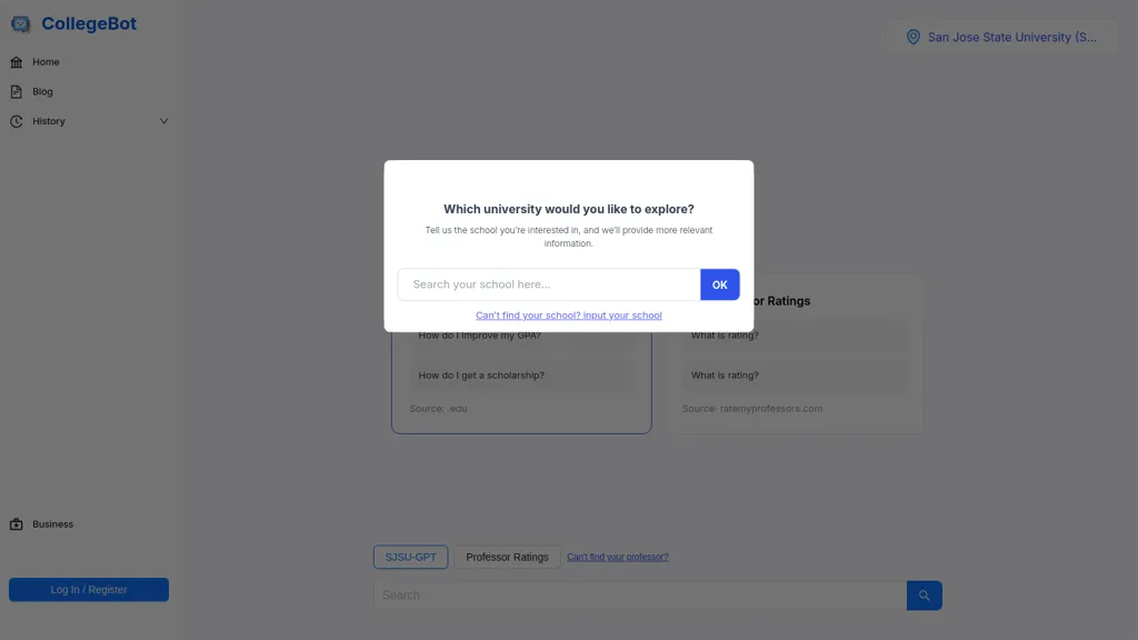 CollegeBot.AI 工具截图