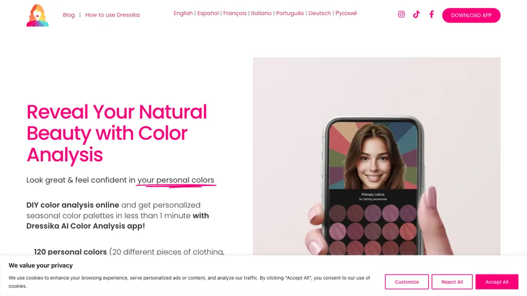 Color Analysis 官网截图