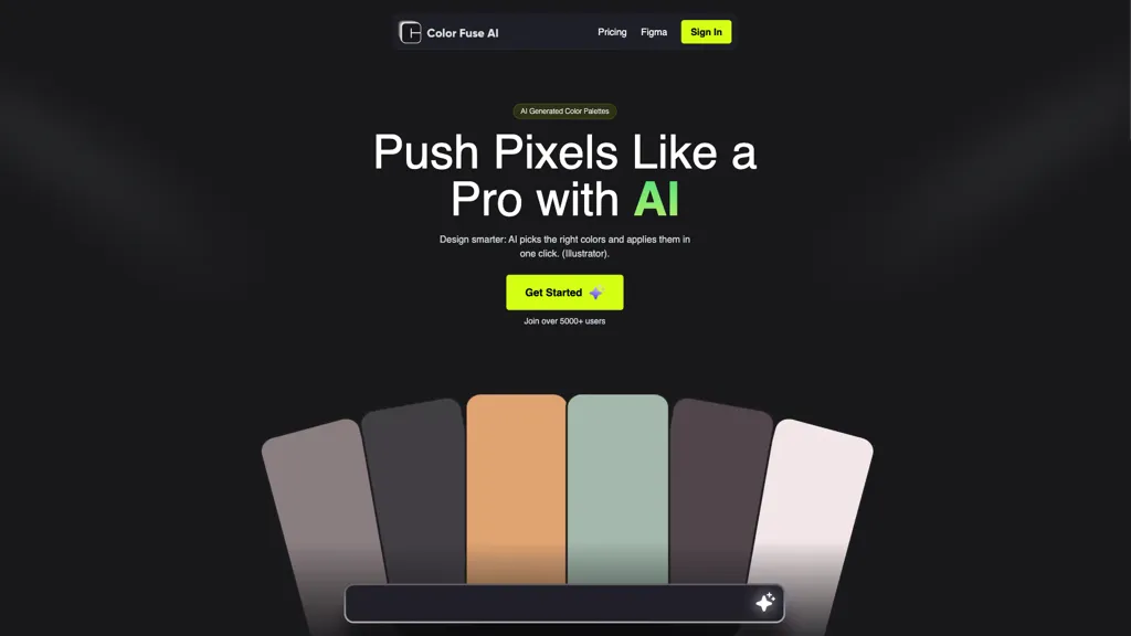 Color Fuse AI 官网截图