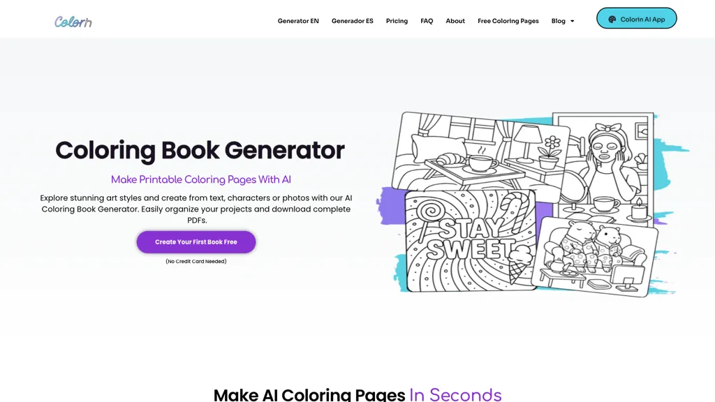 Colorin AI 官网截图