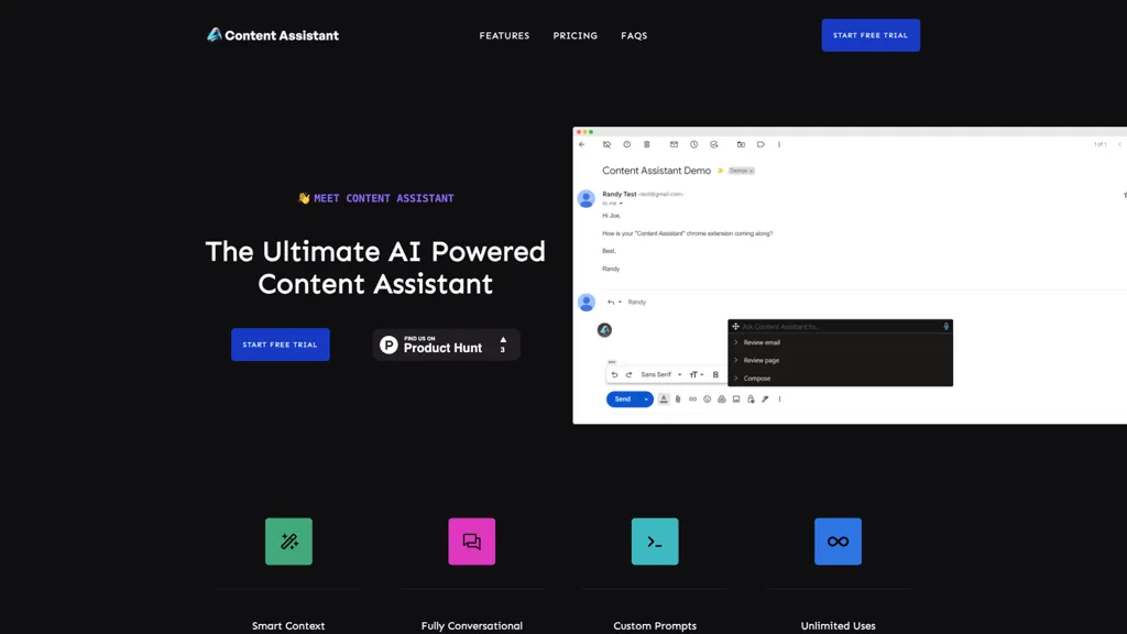 Content Assistant 官网截图
