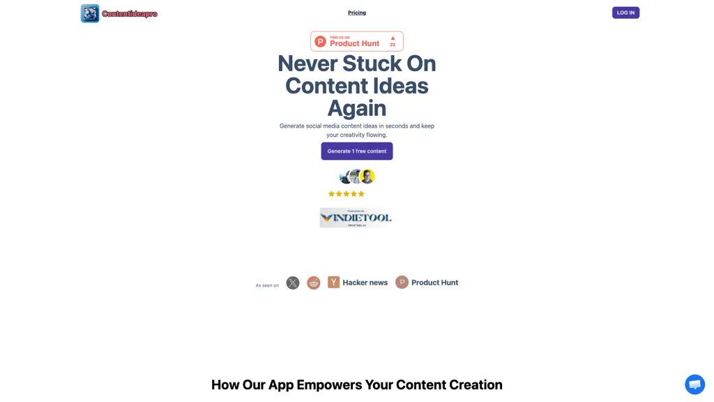Content Idea Pro 官网截图