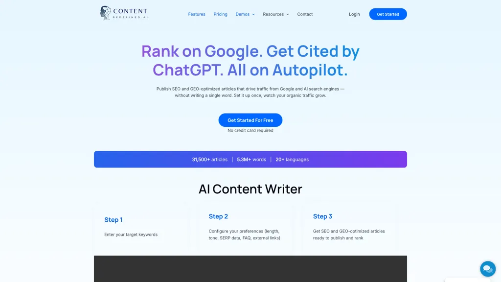 Content Redefined 官网截图
