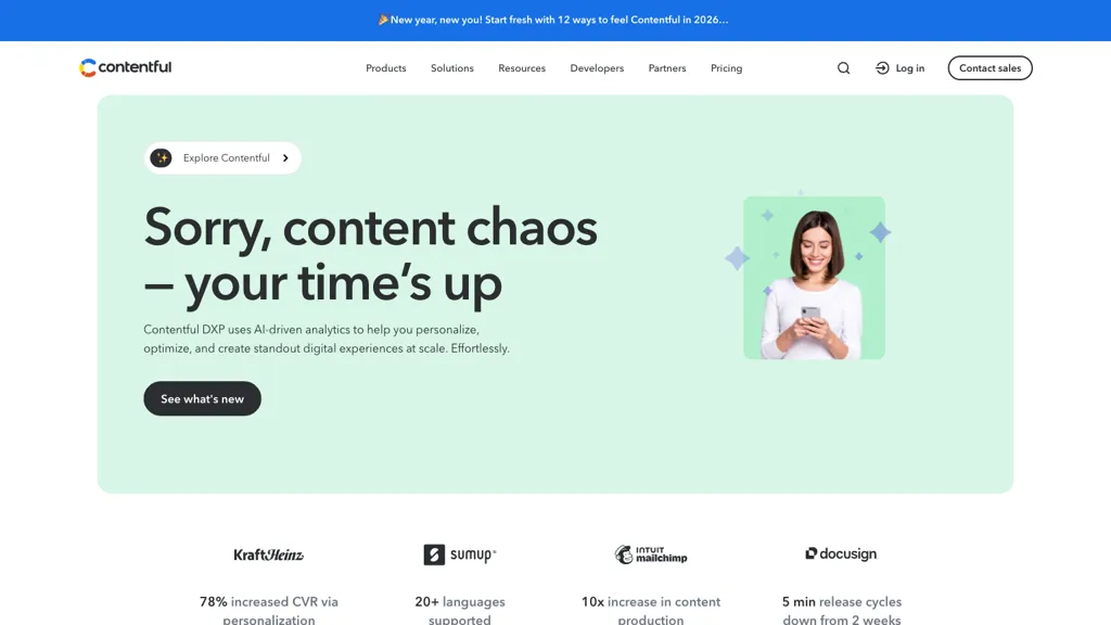 Contentful 官网截图