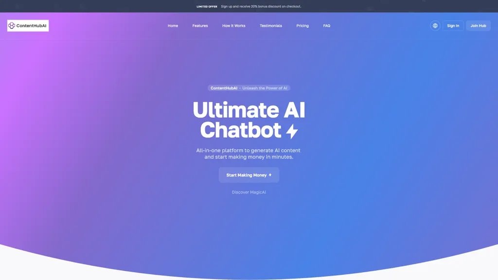 Contenthubai.com 官网截图