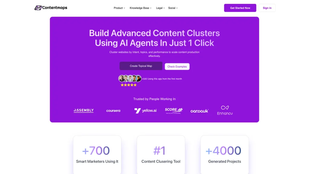 Contentmaps AI 工具截图